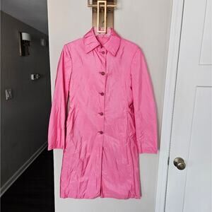 Ermanno Scervino Pink Nylon Vintage Rain Jacket NWOT Size 42
